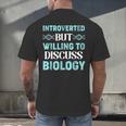 Introverted Biology Science Biologist Introverts Men's Back Print T-Shirt Introverted Biology Science Biologist Introverts Men's Back Print T-Shirt