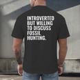 Introverted But Fossil Hunting Introvert Fossil Hunter Men's Back Print T-Shirt