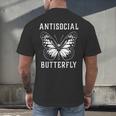 Introverted Introvert Antisocial Butterfly Men's Back Print T-Shirt Introverted Introvert Antisocial Butterfly Men's Back Print T-Shirt
