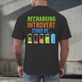 Introverted Recharging Introvert Saying Sarcasm Men's Back Print T-Shirt Introverted Recharging Introvert Saying Sarcasm Men's Back Print T-Shirt