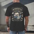 Introverted But Willing To Discuss Books Club Cozy Aesthetic Men's Back Print T-Shirt
