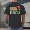 Introverted But Willing To Discuss Cats Kitten Pet Lover Men's Back Print T-Shirt Introverted But Willing To Discuss Cats Kitten Pet Lover Men's Back Print T-Shirt
