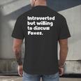 Introverted But Willing To Discuss Foxes Introvert Men's Back Print T-Shirt Introverted But Willing To Discuss Foxes Introvert Men's Back Print T-Shirt