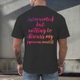 Introverted Willing To Discuss Pyrenean Mastiff Introvert Men's Back Print T-Shirt Introverted Willing To Discuss Pyrenean Mastiff Introvert Men's Back Print T-Shirt
