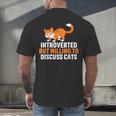 Introverts Cat Lover Introvert Antisocial Cats Anti Social Men's Back Print T-Shirt