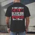 Introverts I May Look Calm But In My Head Men's Back Print T-Shirt Introverts I May Look Calm But In My Head Men's Back Print T-Shirt
