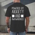 Introverts Social Anxiety Powered By Anxiety And Awkwardness Men's Back Print T-Shirt