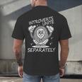 Introverts Unite Anti-Social Shy Person Joke Men's Back Print T-Shirt