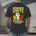Introverts Unite Introvert Antisocial Anti Social Men's Back Print T-Shirt Introverts Unite Introvert Antisocial Anti Social Men's Back Print T-Shirt
