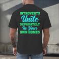 Introverts Unite Introvert Antisocial Sarcasm Anti Social Men's Back Print T-Shirt Introverts Unite Introvert Antisocial Sarcasm Anti Social Men's Back Print T-Shirt