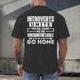 Introverts Unite Quiet Observer Introverted Antisocial Men's Back Print T-Shirt