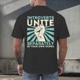 Introverts Unite Separately Introverted Antisocial Men's Back Print T-Shirt