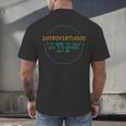 Introvirtuous Retro Pixel Funny Introvert Quote Men's Back Print T-Shirt