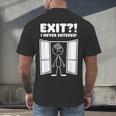 Irony Sarcasm Introvert Dry Humor Comic Cartoon Geek Nerd Men's Back Print T-Shirt