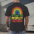 It's Way Too Peopley Outside Anti Social Introvert Men's Back Print T-Shirt It's Way Too Peopley Outside Anti Social Introvert Men's Back Print T-Shirt
