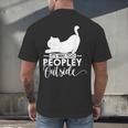 It's Way Too Peopley Outside Cute Cat Introvert Men's Back Print T-Shirt It's Way Too Peopley Outside Cute Cat Introvert Men's Back Print T-Shirt