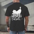 It's Way Too Peopley Outside Cute Cat Introvert Men's Back Print T-Shirt It's Way Too Peopley Outside Cute Cat Introvert Men's Back Print T-Shirt