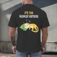 It's Too Peopley Outside Introvert And Cat Lover Men Women Kids Men's Back Print T-Shirt