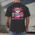 Kawaii Axolotl Readsolotl Book Lover Reading Bookworm Girls Men's Back Print T-Shirt Kawaii Axolotl Readsolotl Book Lover Reading Bookworm Girls Men's Back Print T-Shirt