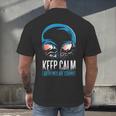 Keep Calm Earthlings Are Strange Alien Introvert Men's Back Print T-Shirt