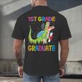 Kids 1st Grade Graduate Dinosaur Trex 1st Grade Graduation Men's Back Print T-Shirt