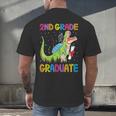Kids 2nd Grade Graduate Dinosaur Trex 2nd Grade Graduation Men's Back Print T-Shirt