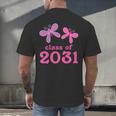 Kids Class Of 2031 Kindergarten Girls Graduation T-Shirt Men's Back Print T-Shirt