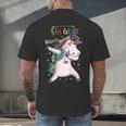 Kids Dabbing Unicorn Graduation 5th Grade Class Of 2019 Men's Back Print T-Shirt