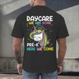 Kids Daycare Graduation Unicorn Last Day Of School Kids Men's Back Print T-Shirt