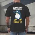 Kids Kindergarten Dabbing Penguin Nailed It Graduation Class 2021 Men's Back Print T-Shirt