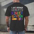 Kids Kindergarten Graduation Class Of 2021 Shirt I Just Graduated Men's Back Print T-Shirt