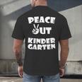 Kids Peace Out Kindergarten For Graduation Men's Back Print T-Shirt