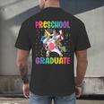 Kids Preschool Graduation Dab Unicorn Preschool Graduate Men's Back Print T-Shirt