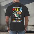 Kids So Long Pre-K Preschool Graduation Kindergarten Here I Come Men's Back Print T-Shirt