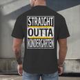 Kids Straight Outta Kindergarten Graduation Men's Back Print T-Shirt