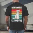 Labrador Retriever Introvert White Lab Men's Back Print T-Shirt