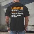 Labrador Retriever Labtrovert Definition Introvert Labrador Men's Back Print T-Shirt