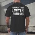 Lawyer Parents Father Mother T-Shirt Law School Graduation Men's Back Print T-Shirt