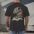 Leopard Book Flower Men's Back Print T-Shirt Leopard Book Flower Men's Back Print T-Shirt