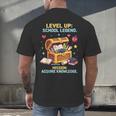 Level Up School Legend Video Game Pixel Art Graduation Men's Back Print T-Shirt