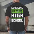 Leveling Up To High School Tee Shirt Gaming Graduation Men's Back Print T-Shirt