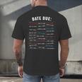 Library Due Date Stamp Card Librarian Book Reading Vintage Men's Back Print T-Shirt Library Due Date Stamp Card Librarian Book Reading Vintage Men's Back Print T-Shirt