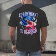 Life Meant To Fished Introvert Sayings Antisocial Quotes Men's Back Print T-Shirt
