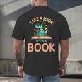 Take a Look It's In a Book Reading Teacher Book Lover Men's Back Print T-Shirt Take a Look It's In a Book Reading Teacher Book Lover Men's Back Print T-Shirt