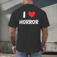 I Love Horror Heart Movies TV Show Books Writing Read Men's Back Print T-Shirt