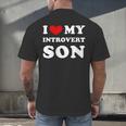 I Love My Introvert Son I Heart My Introvert Son Men's Back Print T-Shirt