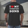 I Love My Introvert Sons I Heart My Introvert Sons Men's Back Print T-Shirt I Love My Introvert Sons I Heart My Introvert Sons Men's Back Print T-Shirt