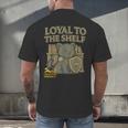 Loyal To The Shelf Knight Panther Book Lover Men's Back Print T-Shirt Loyal To The Shelf Knight Panther Book Lover Men's Back Print T-Shirt