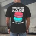 Macaroons Dessert Antisocial Introvert Pastries Food Lover Men's Back Print T-Shirt Macaroons Dessert Antisocial Introvert Pastries Food Lover Men's Back Print T-Shirt