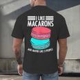 Macaroons Dessert Antisocial Introvert Pastries Food Lover Men's Back Print T-Shirt Macaroons Dessert Antisocial Introvert Pastries Food Lover Men's Back Print T-Shirt